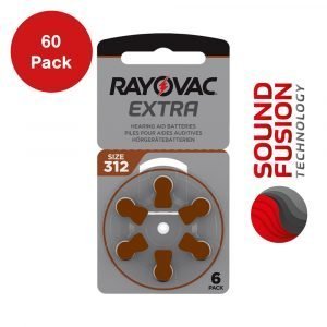 Rayovac Zinc Air Cell Batteries – Size 312 (60 Pack)